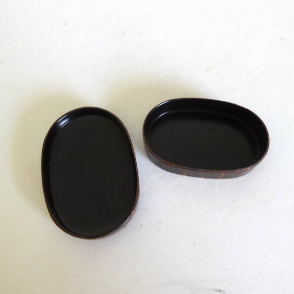 VINTAGE JAPANESE KABAZAIKU HANDCRAFTED WOOD CHERRY BARK LIDDED BOX CONTAINER NEW - Picture 4 of 7